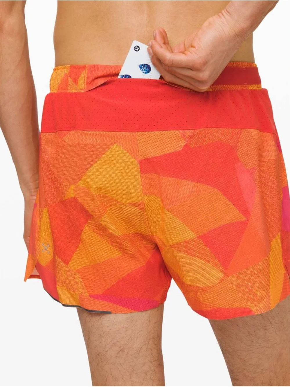 Lululemon Surge Shorts Men’s Size Large in Mesh Mash Orange Multi